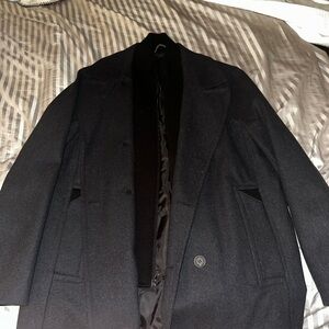 Marc New York Andrew Marc Wool Blend Coat w/ Quilted Liner – Men’s L – Black